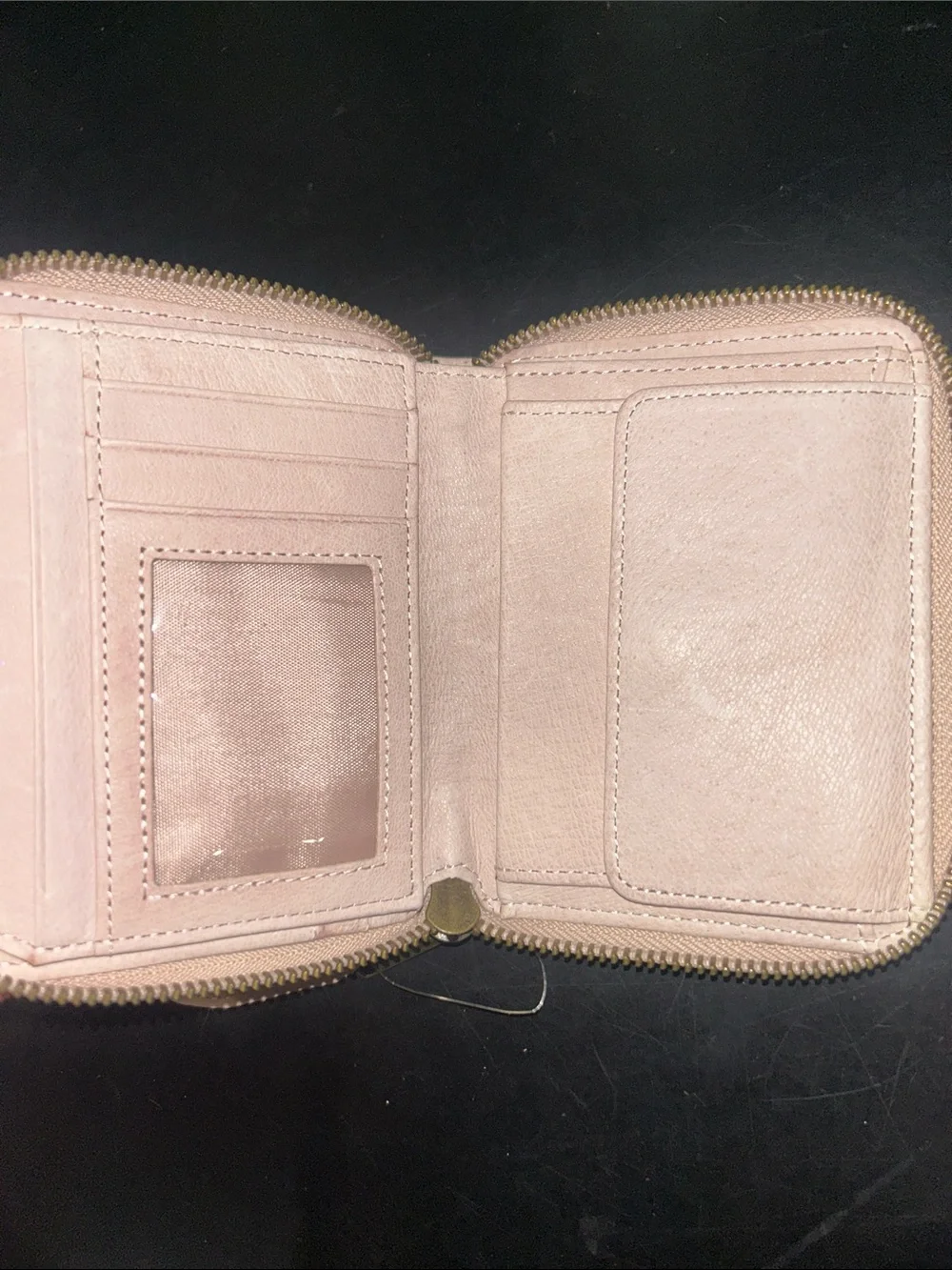 NWOT Anthropologie Liebeskind Berlin Bifold Wallet in Light Pink Leather Z386